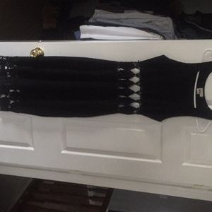 ASOS  black midi crochet dress